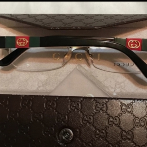 Authentic GUCCI 53 Rectangular logo opt. glassses - Picture 3 of 7